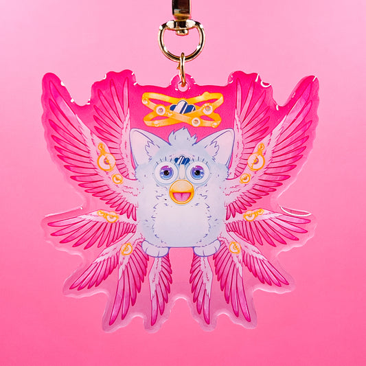 Biblically Accurate Angel Furby Acrylic Charm