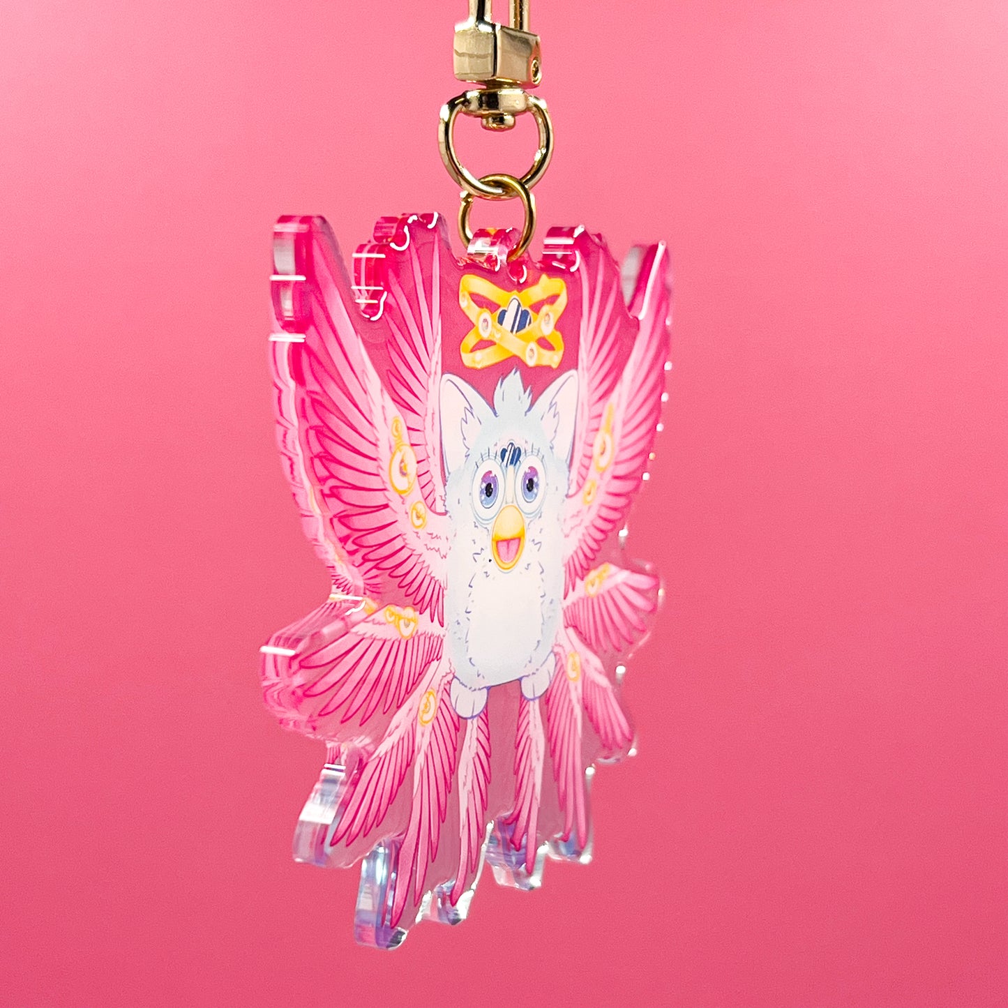 Biblically Accurate Angel Furby Acrylic Charm