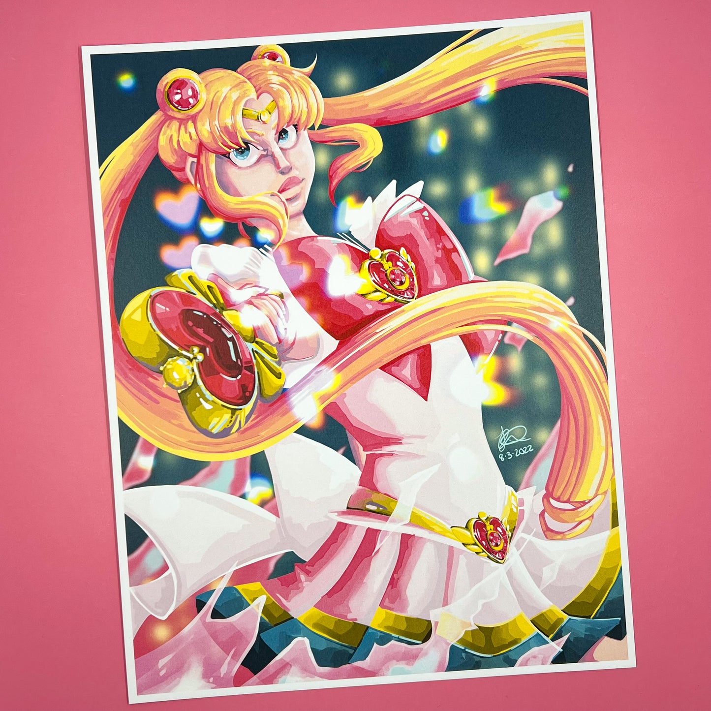 Rainbow Moon Heartache Print
