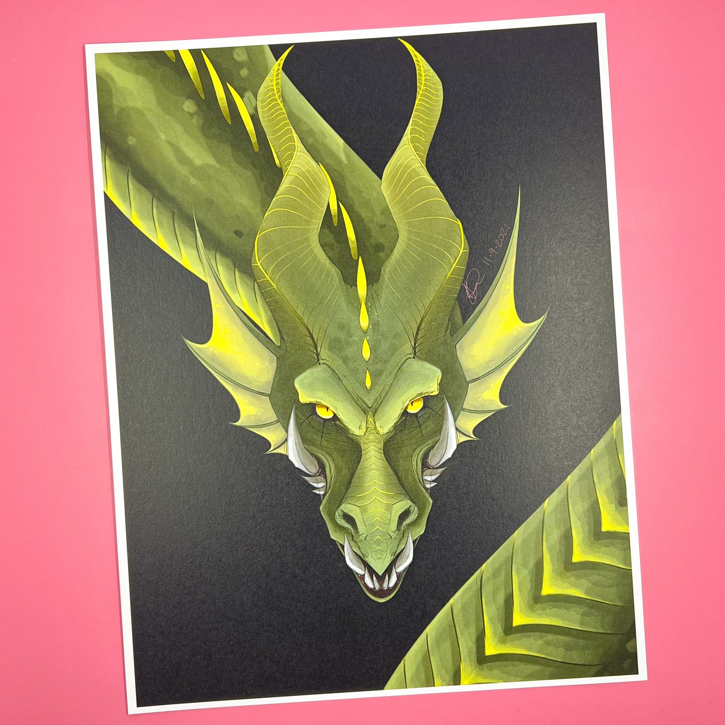 Green Dragon Print