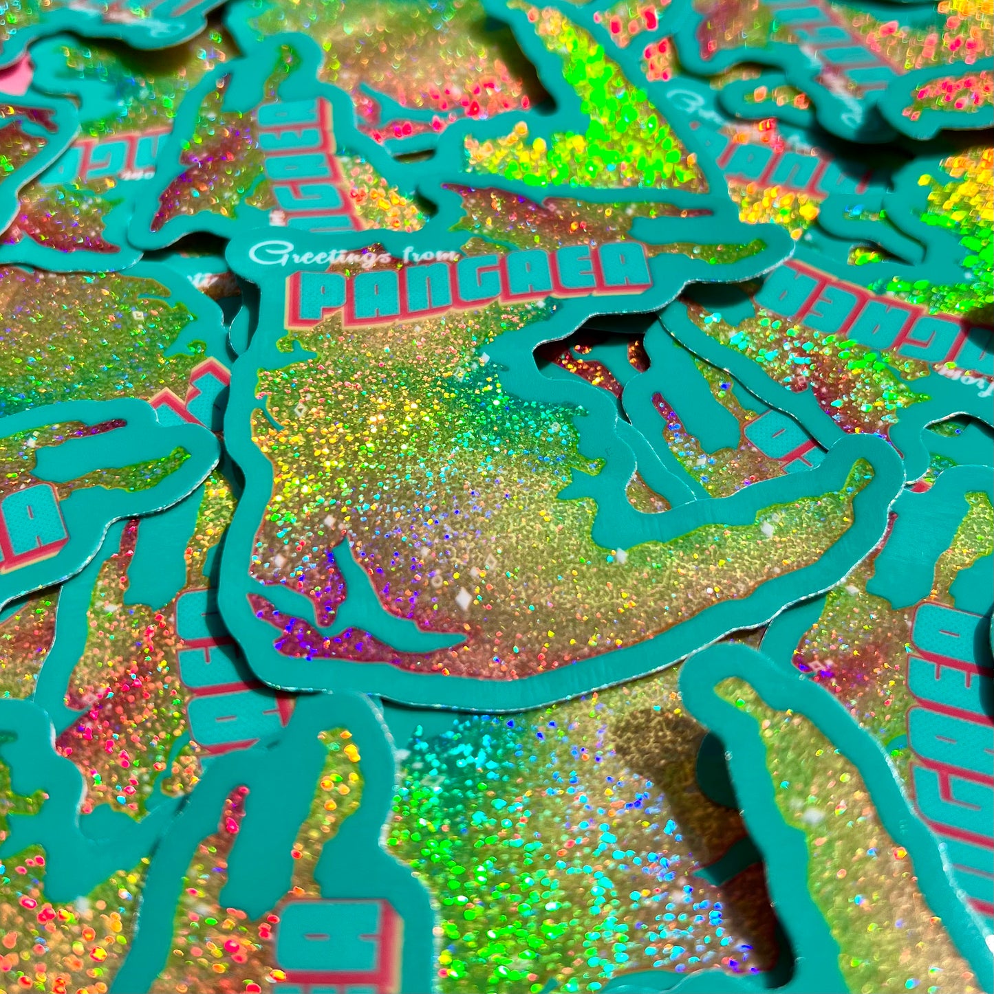 Pangaea Glitter Vinyl Sticker