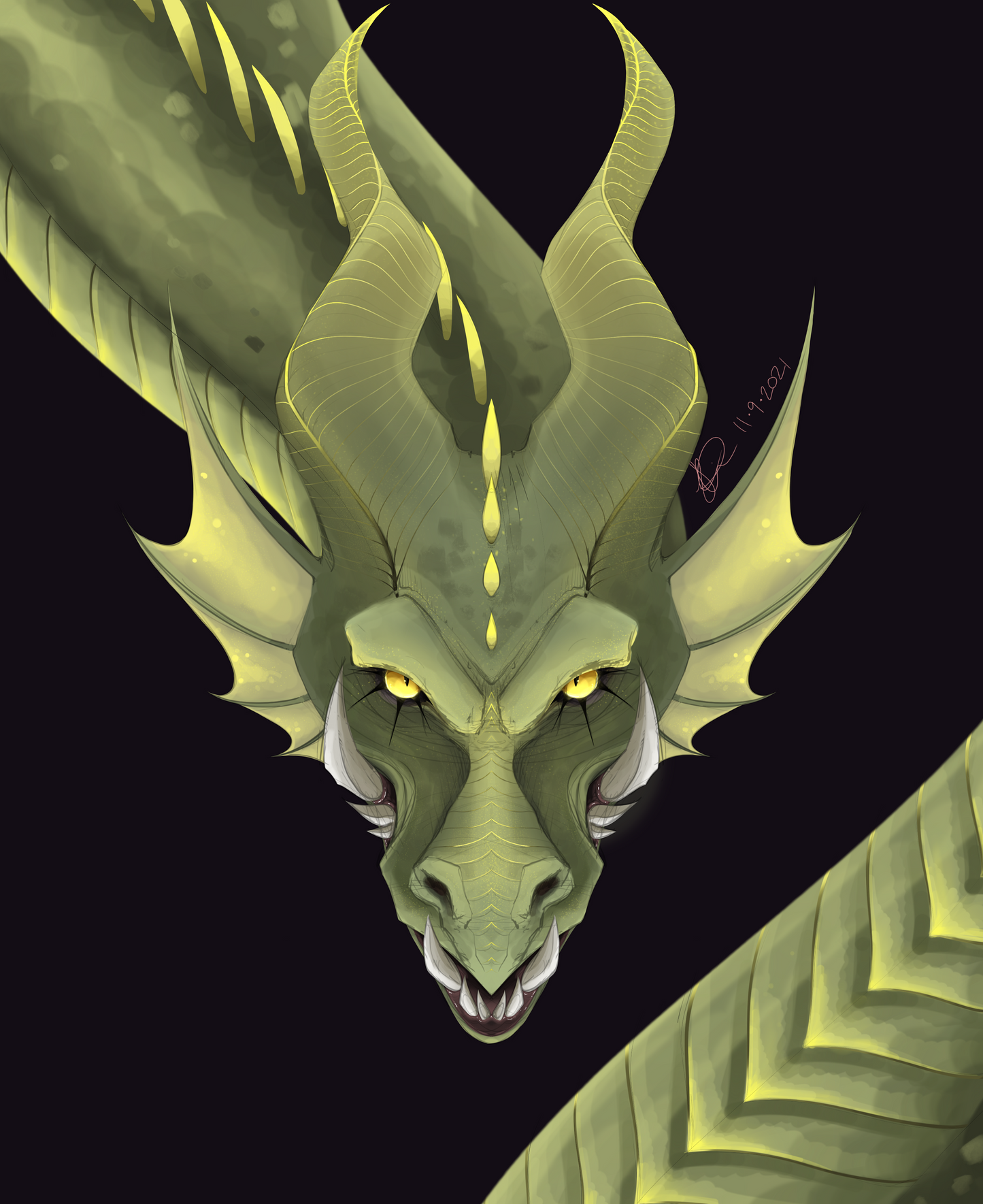 Green Dragon Print