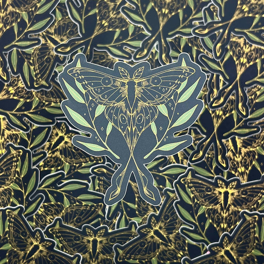 Comet Moth Foil Sticker