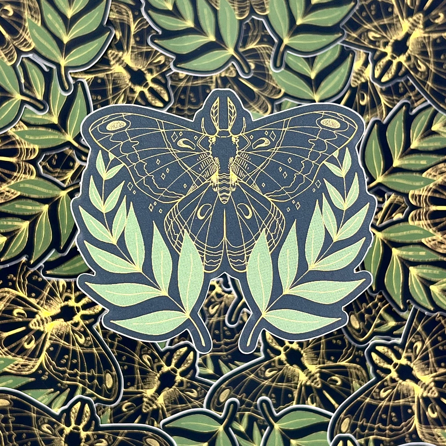 Cecropia Moth Foil Sticker
