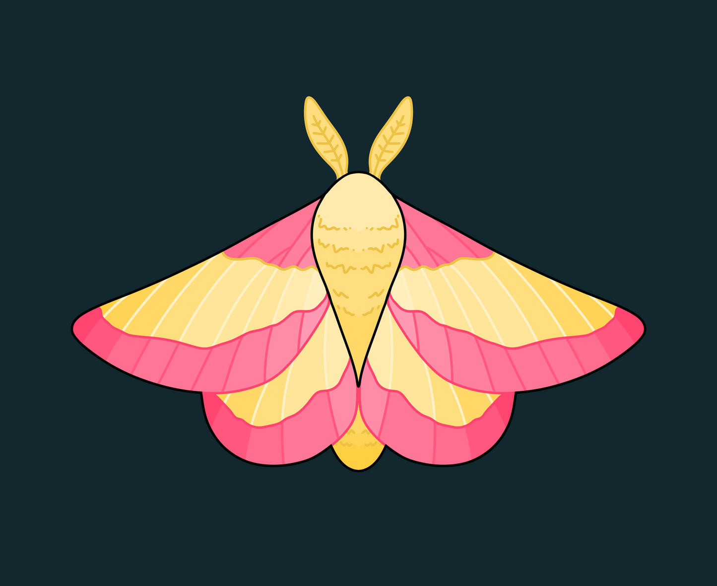 Rosy Maple Moth Decorative Throw Blanket