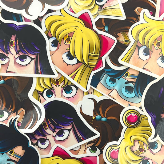 Magical Girls Vinyl Peeker Stickers