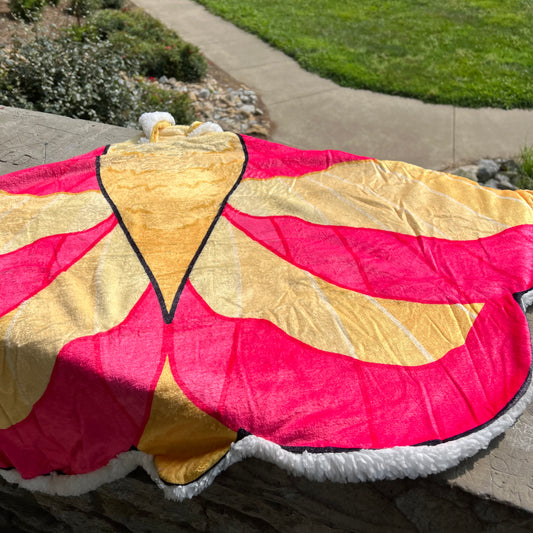 Rosy Maple Moth Decorative Throw Blanket