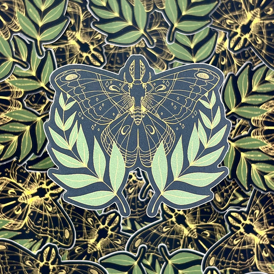 Cecropia Moth Foil Sticker